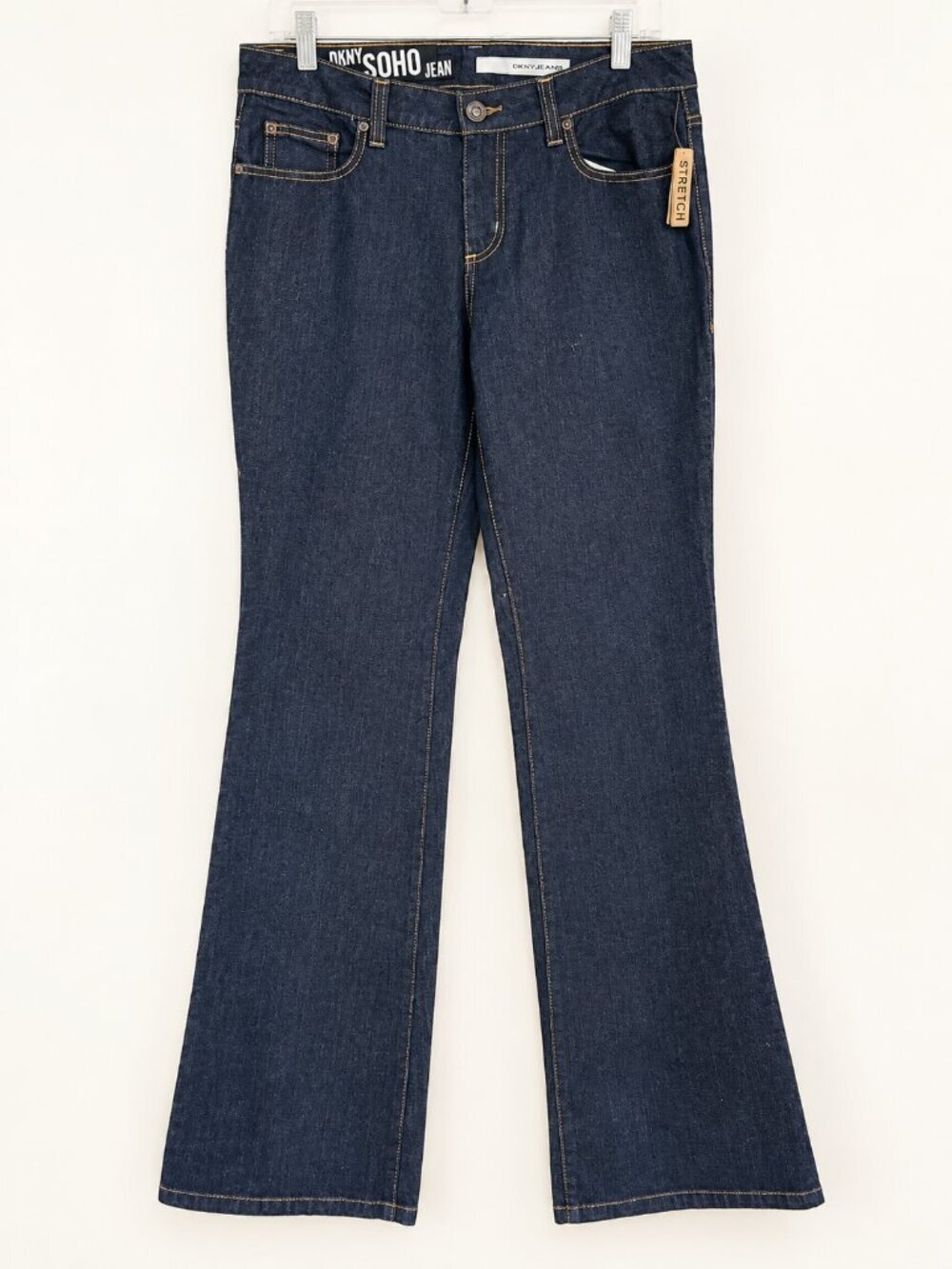 DKNY Soho Bootcut Jeans 12 Long NWT Dark Wash 34" Inseam